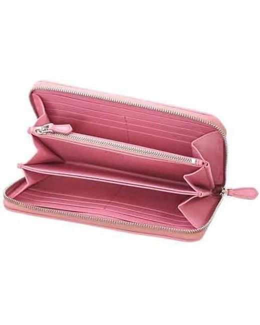 Prada Pink Logo Details Wallet