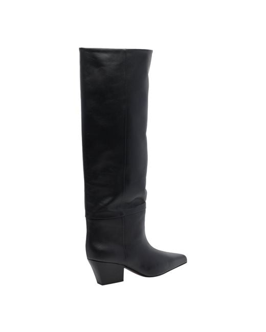 Paris Texas Black Pointed-Toe Boots