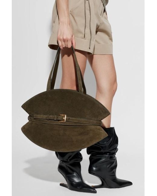 Balmain Brown Shuffle Medium Shoulder Bag