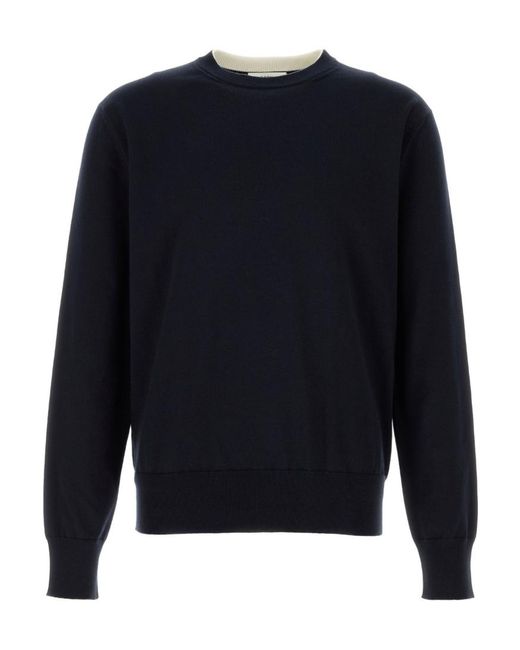 Jil Sander Blue Long Sleeve Crewneck Jumper for men