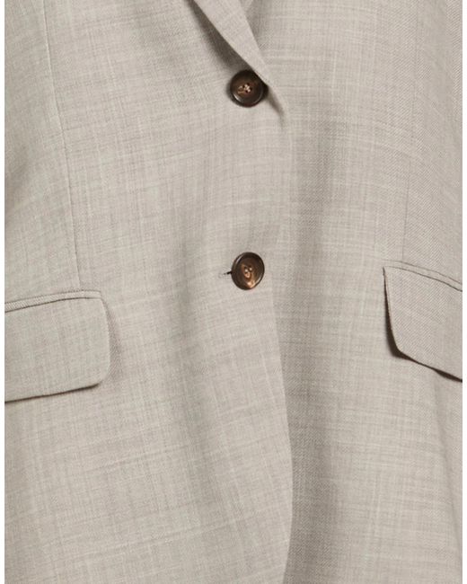 Brunello Cucinelli Gray Single-Breasted Blazer