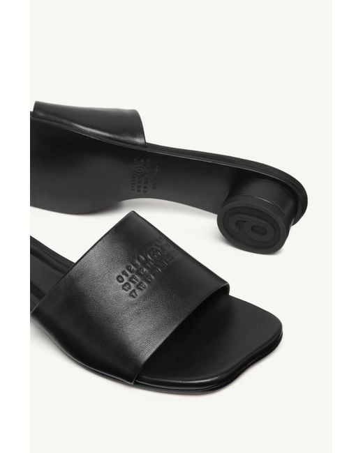 MM6 by Maison Margiela Black Anatomic Sandals