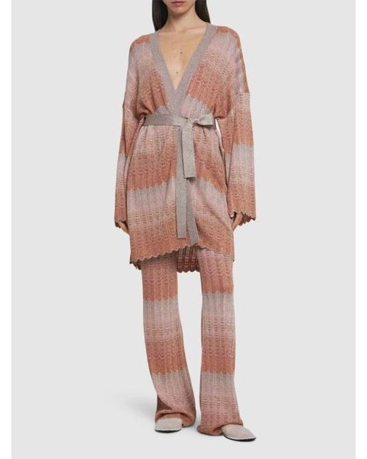 Missoni Pink Elastic Flared Casual Pants