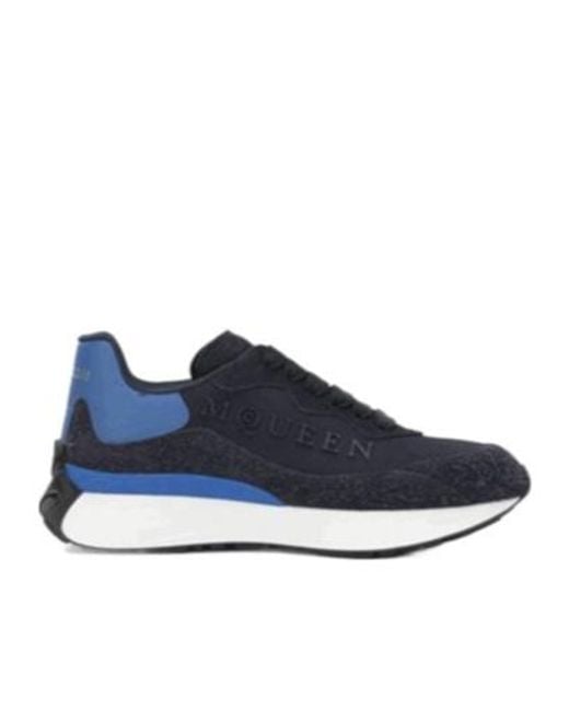 McQueen Blue Sprint Runner Low-Top Sneakers for men
