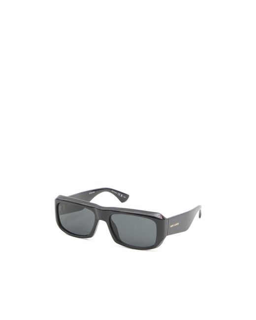 Saint Laurent White Eyewear Rectangular Frame Sunglasses for men