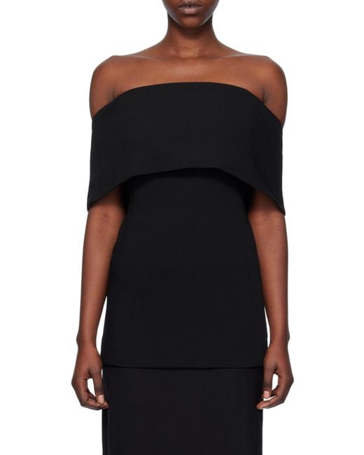 Totême Black Totême Off-Shoulder Top