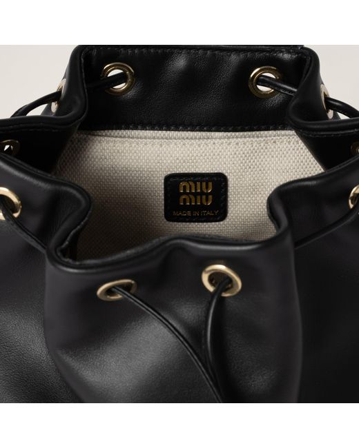 Miu Miu Black Leather Backpack