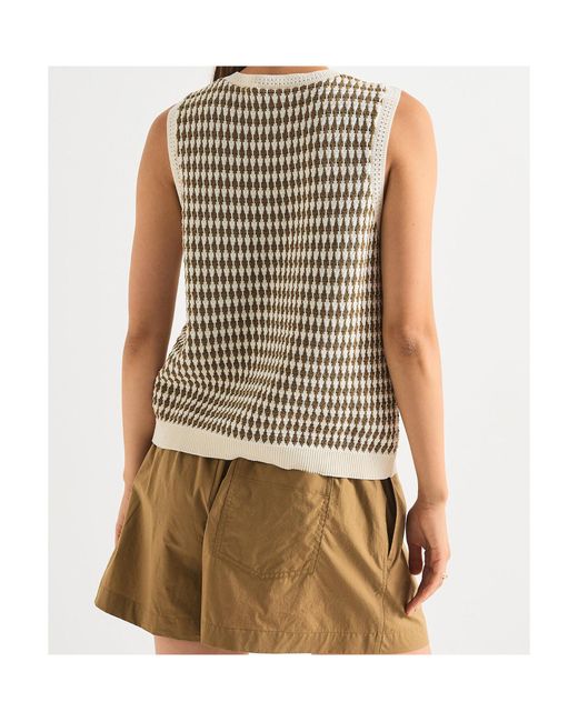 Varley Natural Button-Front Knit Vest