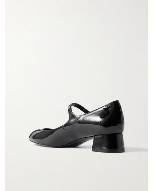 Stuart Weitzman Black Vivienne Patent-Leather Mary Jane Pumps
