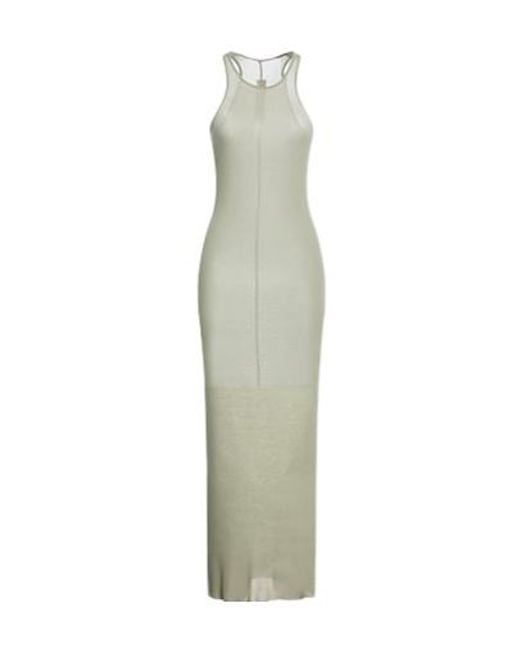Rick Owens Green Slim Sleeveless Dress