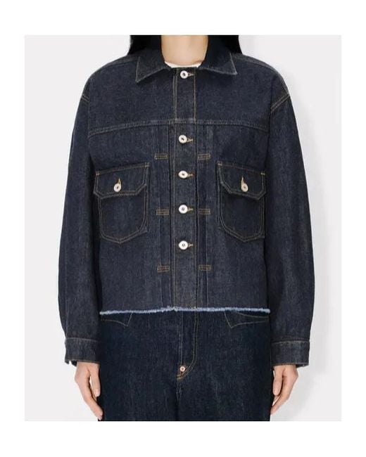 KENZO Blue Winter Holidays Trucker Jacket