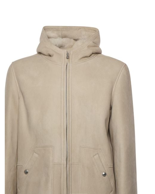 Eleventy White Zip-Up Hooded Jacket for men