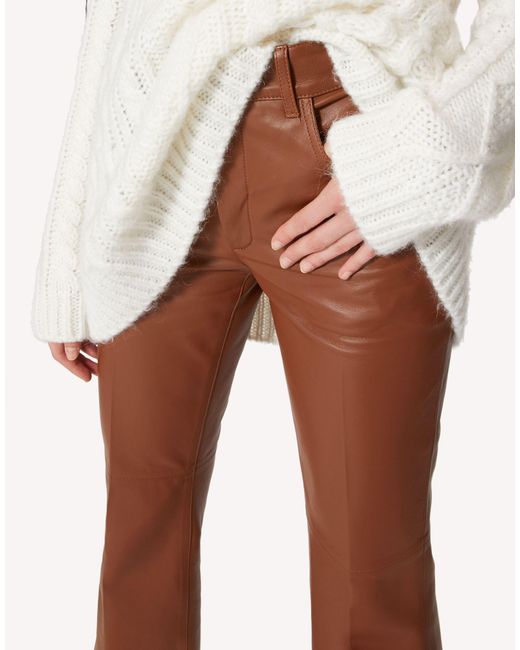 RED Valentino Brown Fit Casual Pants