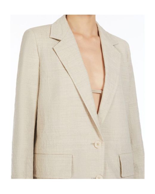 Max Mara Natural Acacia 1234 Single-Breasted Blazer