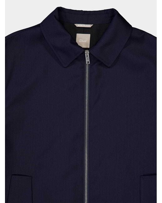 Dior Blue Zip-Up Jacket for men