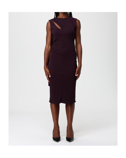 Tom Ford Purple Cut Out Scarf Detail Cocktail Dress