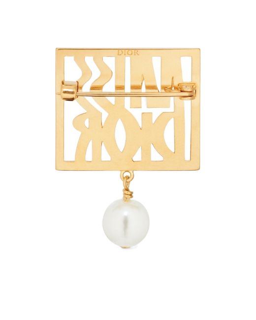Dior White Miss Brooch