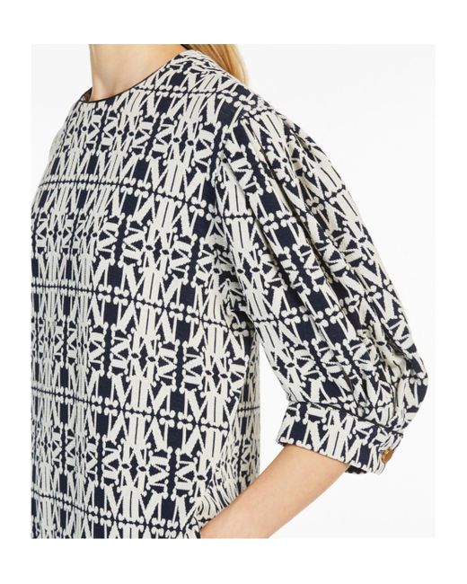 Max Mara Multicolor Jacquard Jersey Dress