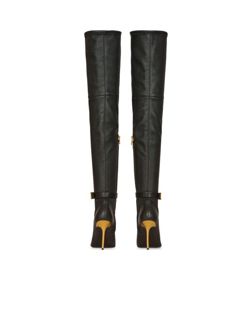 Balmain Black Pointed Boots