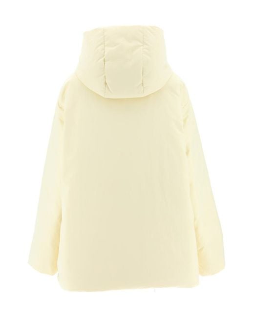 Jil Sander Natural Hooded Down Jacket