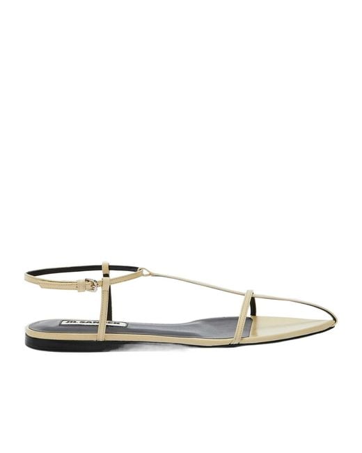 Jil Sander Metallic Flat Sandals