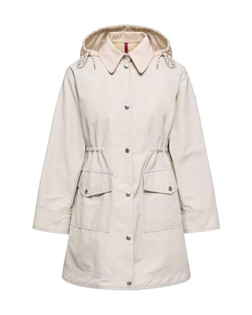 Moncler Natural Hooded Pocket Down Parka