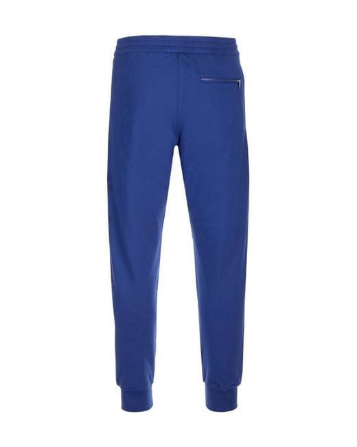 McQueen Blue Logo-Print Track Pants for men
