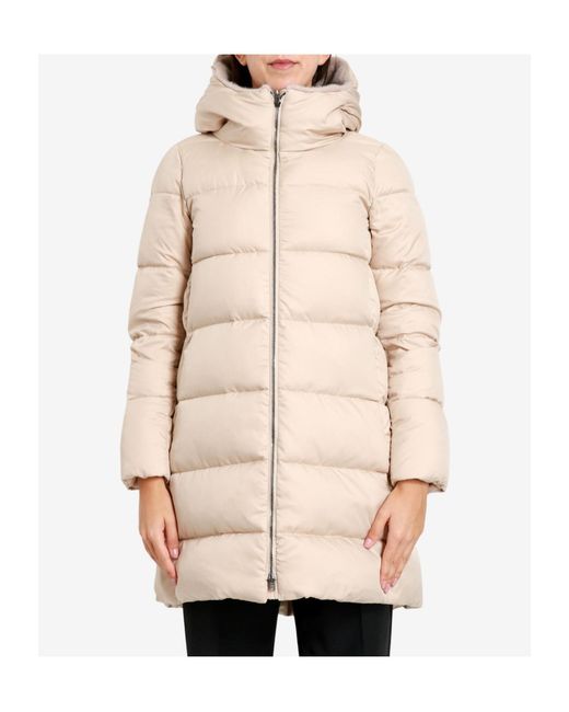 Herno Natural Quilted Zipped Jacket