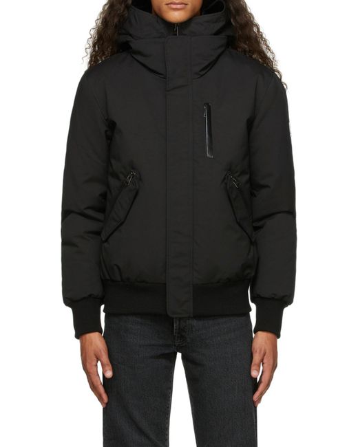 Mackage Black Dixon Hooded Down Jacket for men