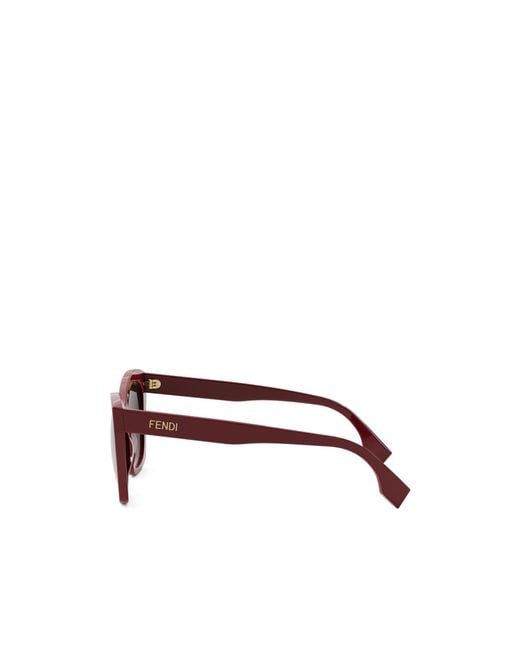 Fendi Brown Eyewear Butterfly Frame Sunglasses