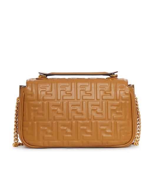 Fendi Orange Medium Baguette Chain Shoulder Bag