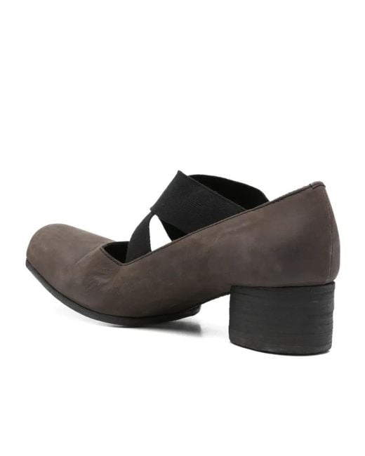 Uma Wang Black Square-Toe Ballet Flats