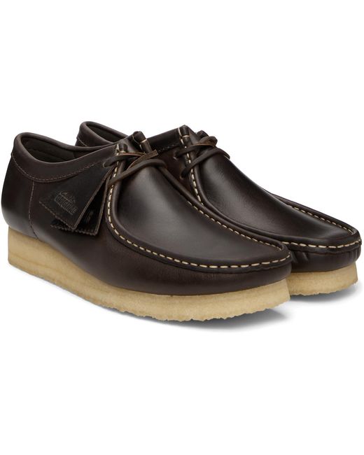 Clarks Brown Wallabee Derby Shoes for men