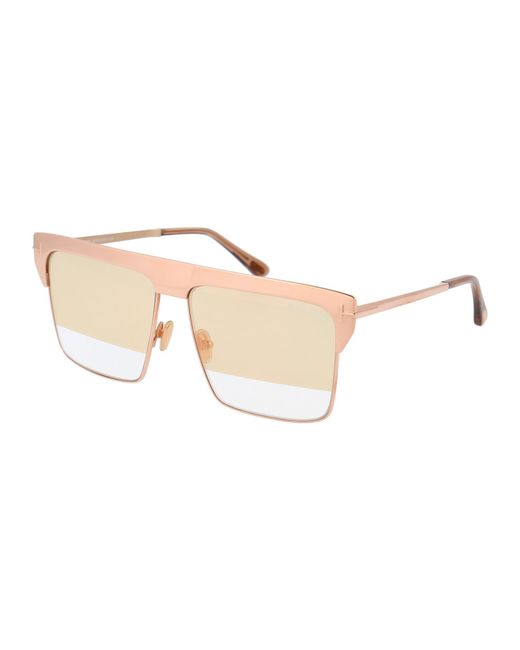Tom Ford White Square Sunglasses for men