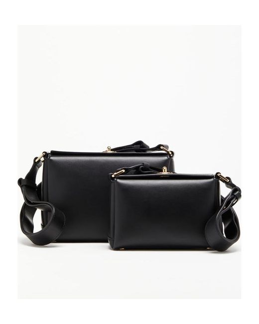 Plan C Black Logo Shoulder Bag