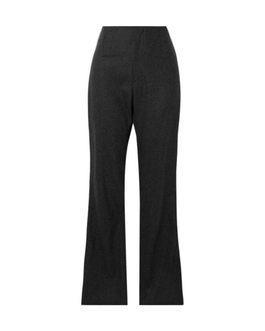 Frankie Shop Black Morrison Wool-Blend Straight-Leg Pants
