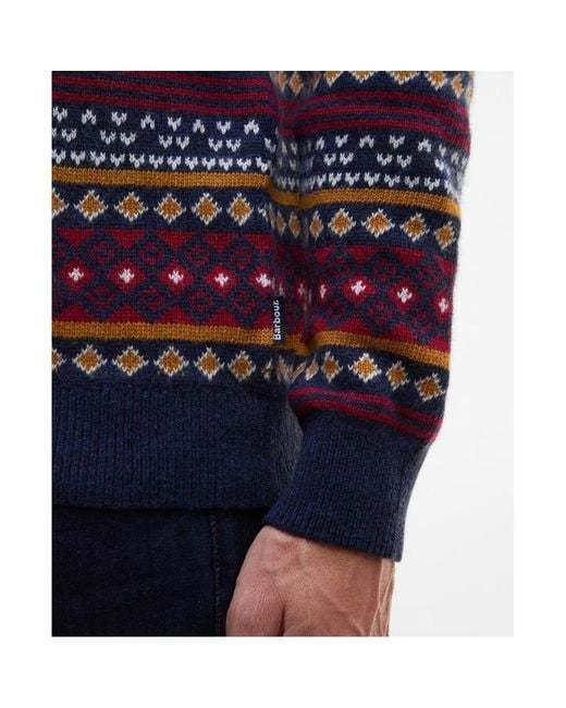 Barbour Red Crew Neck Sweater for men
