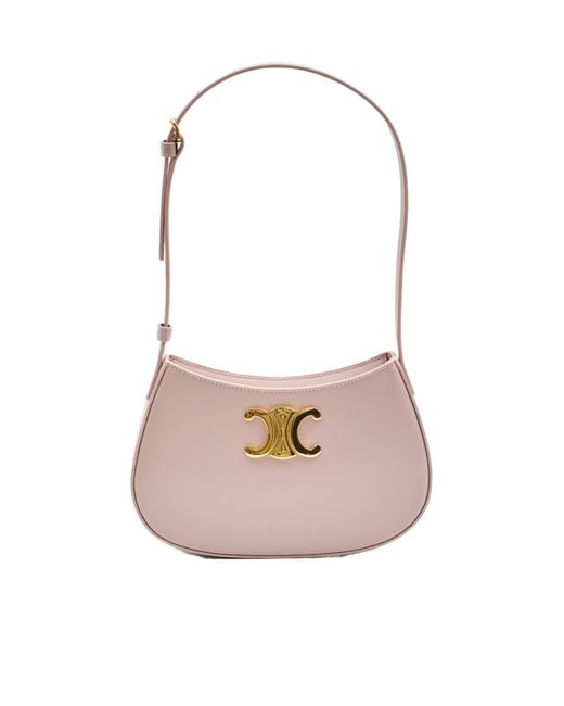 Céline Pink Tilly Medium Leather Shoulder Bag
