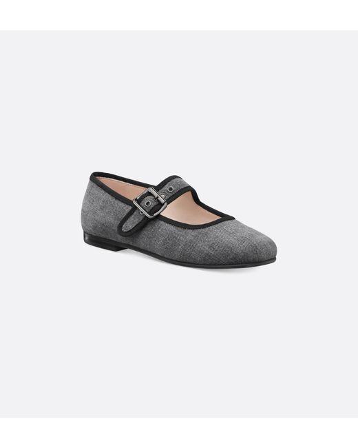 Dior Black Round-Toed Ballet Flats