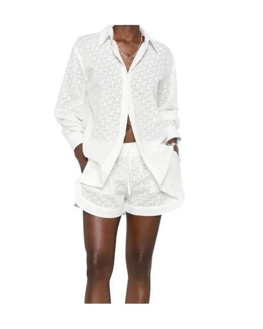 Off-White c/o Virgil Abloh White Patterned Shirt