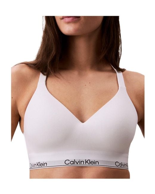 Calvin Klein White Organic Cotton Bralette