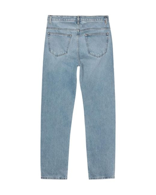 FRAME Blue Belt Loop Denim Trousers for men