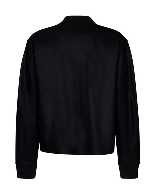 Jil Sander Black Zip-Up Long-Sleeved Bomber Jacket for men