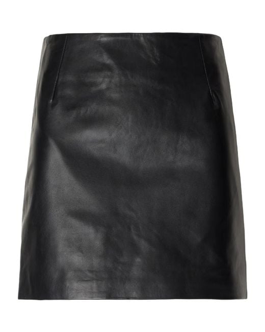 Blazé Milano Black Leather Mini Skirt