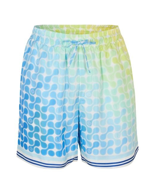 Casablanca Blue Drawstring Athletic Shorts for men