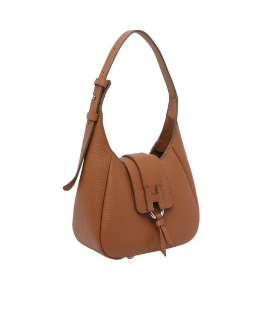 Hogan Brown Trend Mini Hobo Bag