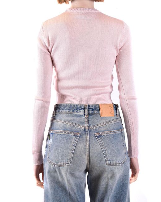 Chiara Ferragni Pink Eyestar Intarsia-Knit Sweater