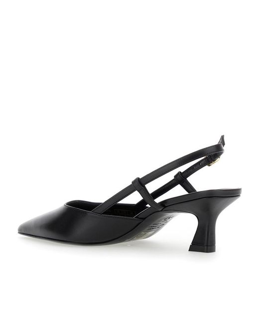Stuart Weitzman Black Pointed High Heel Sandals