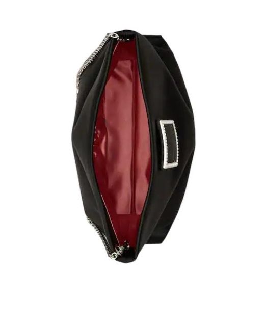 Roger Vivier Black Trompette Chain Clutch Bag