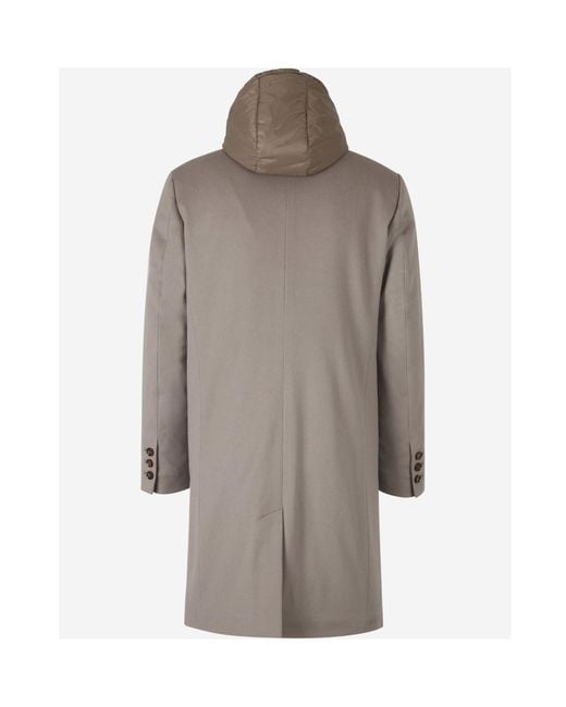 KIRED Gray Removable Hood Padded Coat for men